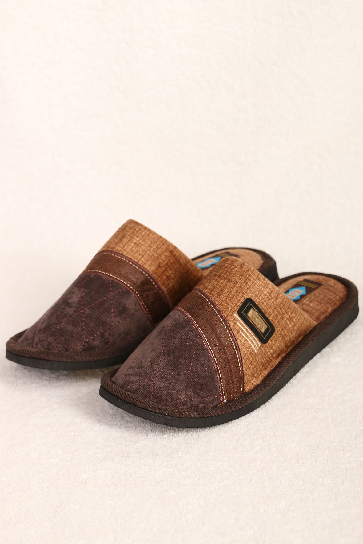 

Тапочки мужские AlmondShop ТР-27 51В коричневый 44 RU, ТР-27 51В