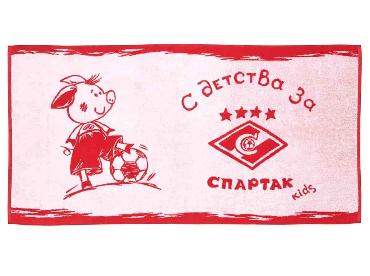 фото Spartak полотенце банное спартак "captain" 140*70 красно-белый, размер 70х140 фк спартак