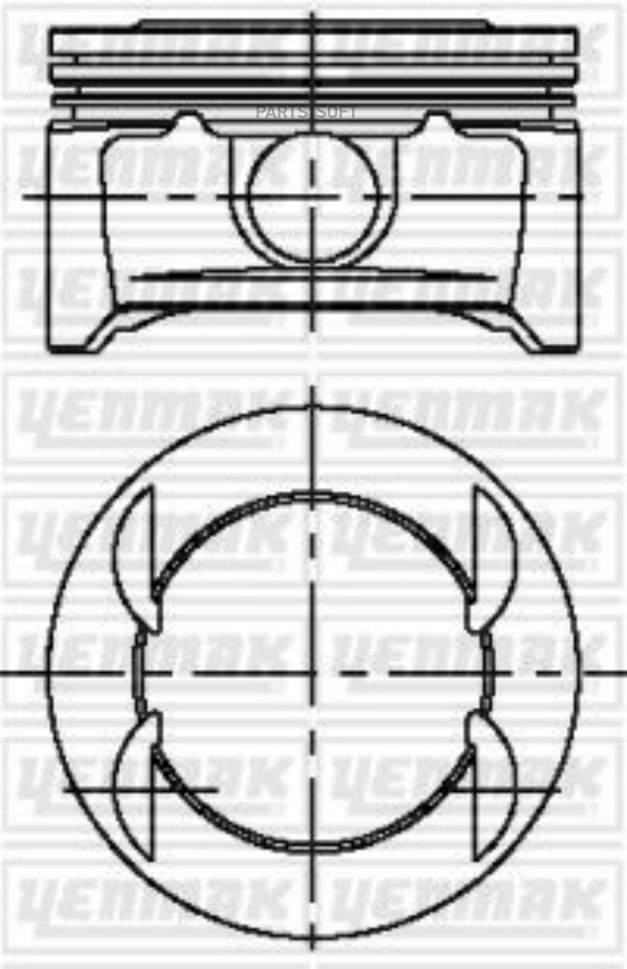 

Поршень Двс С Кольцами Opel Astra/Corsa 1.4 16V X14xe -73.4 1.2X1.2x2 Std 00> YENMAK 31-04