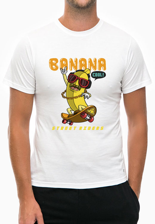 

Футболка унисекс NoBrand Banana Skater White белая M, Белый, Banana Skater White