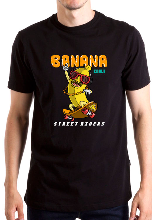 

Футболка унисекс NoBrand Banana Skater черная XL, Черный, Banana Skater