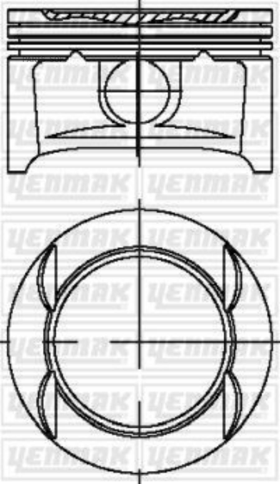 

Поршень ДВС с кольцами YENMAK 31-04214-000 Opel Astra; Corsa 1.4 16V X14XE 1.2x1.2x2