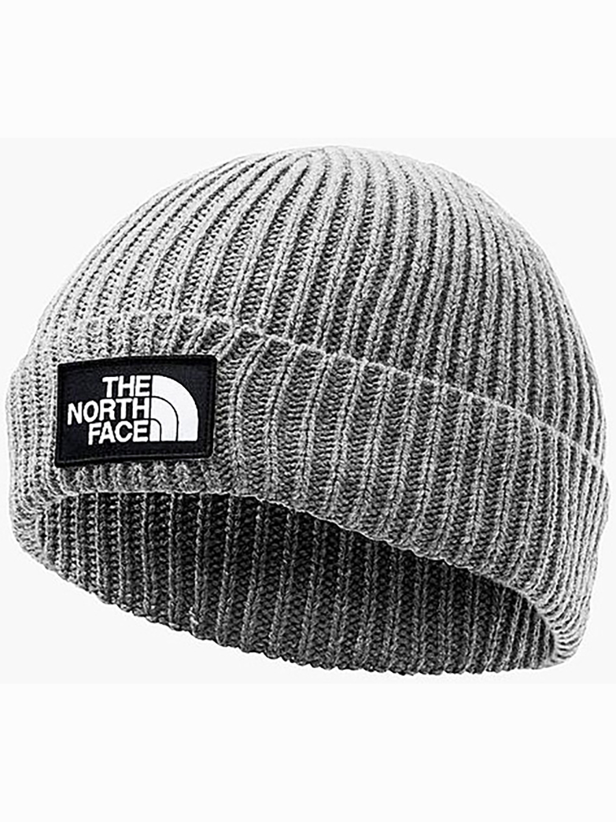 

Шапка унисекс The North Face Logo Box Cuff Beanie, серый, Logo Box Cuff Beanie