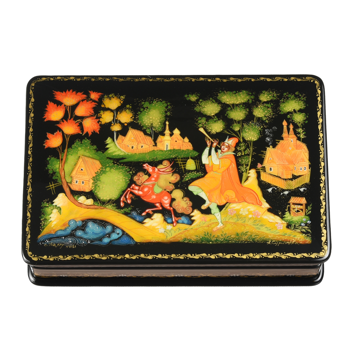 

Шкатулка с художественной росписью «Конек-горбунок»