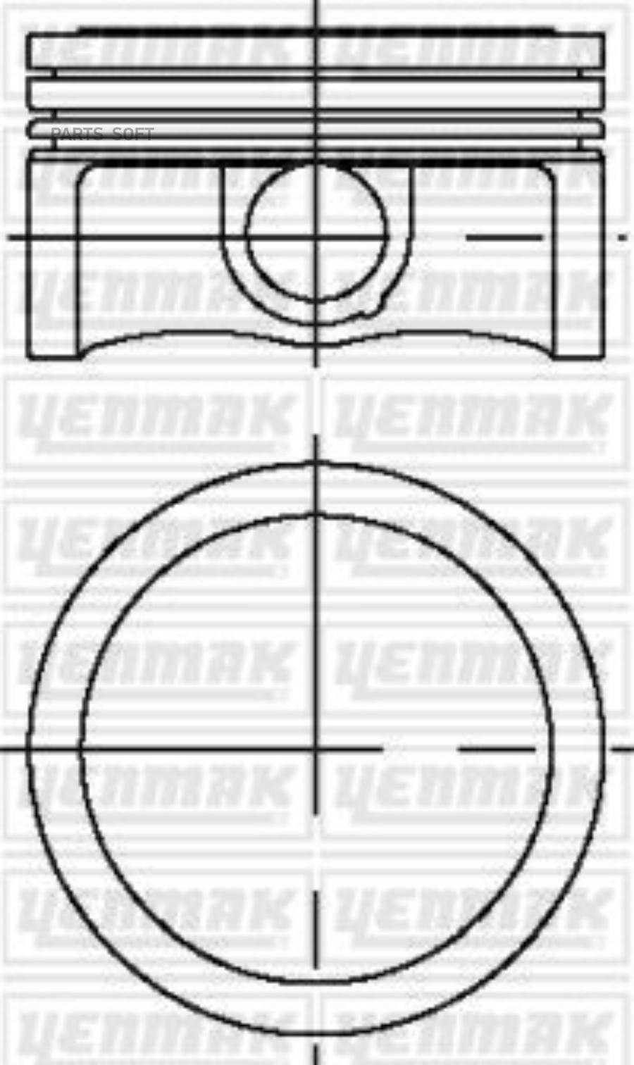 

YENMAK 31-03912-000 Поршень ДВС с кольцами OPEL ASTRA 1.6T 16V A16LET/R Z16LET =79 1.2x1.2