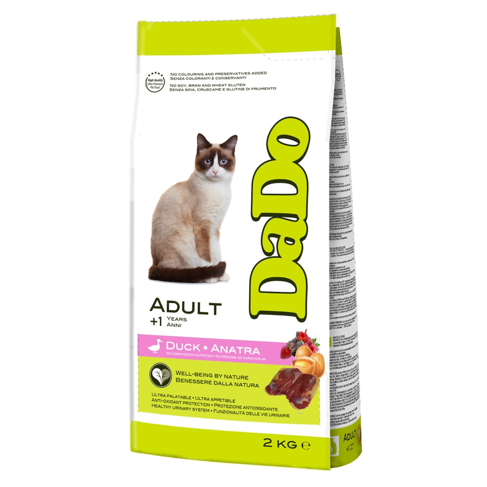 

Сухой корм для кошек Dado Cat Adult Duck, с уткой, 2 кг