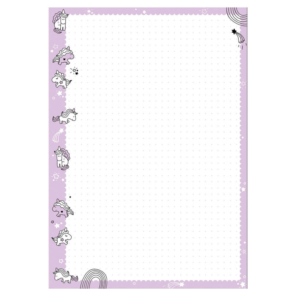 Набор из 8 шт, Сменный блок к тетради на кольцах А5, 50 л. АЛЬТ, Бежевый, Единороги