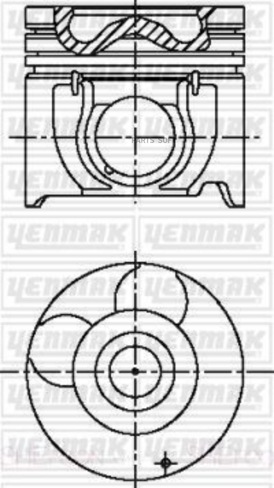 

YENMAK 31-03537-000 Поршень ДВС с кольцами Kia Sorento 2.5CRDi =91 2.5x2x3 std 02 1шт