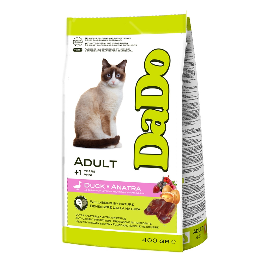 

Сухой корм для кошек Dado Cat Adult Duck, с уткой, 400 г