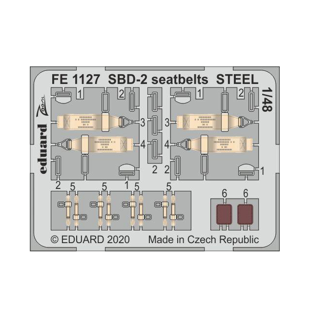 фото Фототравление eduard 1/48 sbd-2 ремни, сталь
