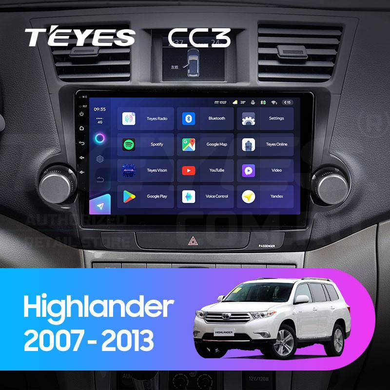 

Штатная магнитола Teyes CC3 4/32 Toyota Highlander 2 XU40 (2007-2013) F1 10", CC3