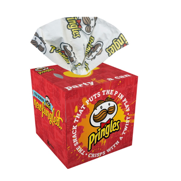 

Салфетки бумажные выдергушки Pringles с рисунком 3-х сл, 56 шт, World Cart, Разноцветный