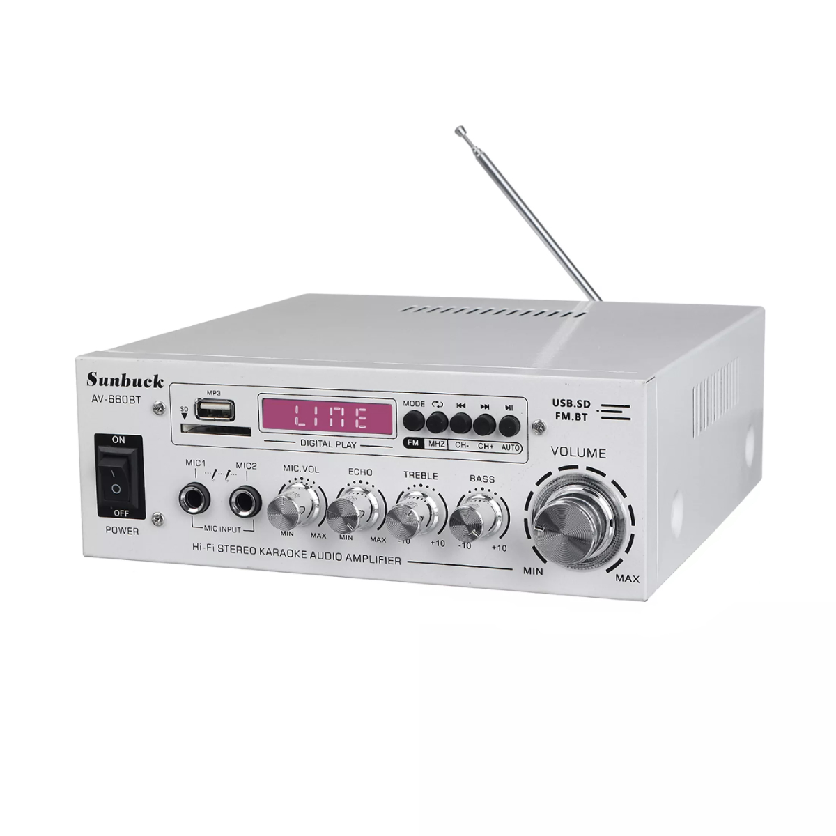 

Усилитель мощности Sunbuck AV-660BT белый, AV-660BT