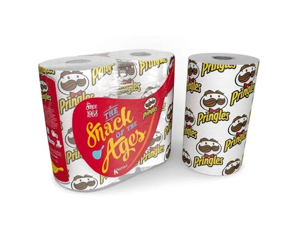 

PGS-KT-01 Полотенца бумажные "Pringles" с рисунком, 3 сл, 2 рул/75 л, World Cart