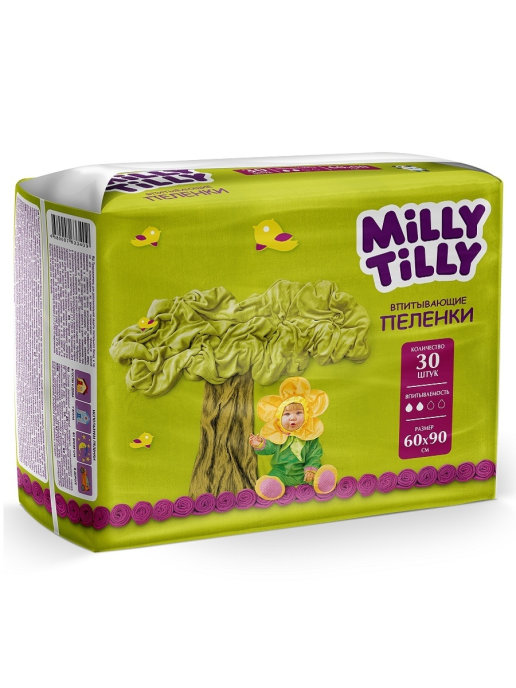 Купить Пеленки одноразовые детские впитывающие Milly Tilly Normal 60x90 30 шт. 50493,