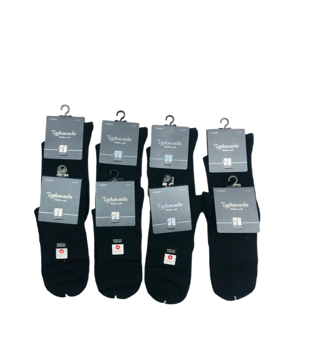 Комплект носков унисекс Turkan HC9909Ч черных 41-47