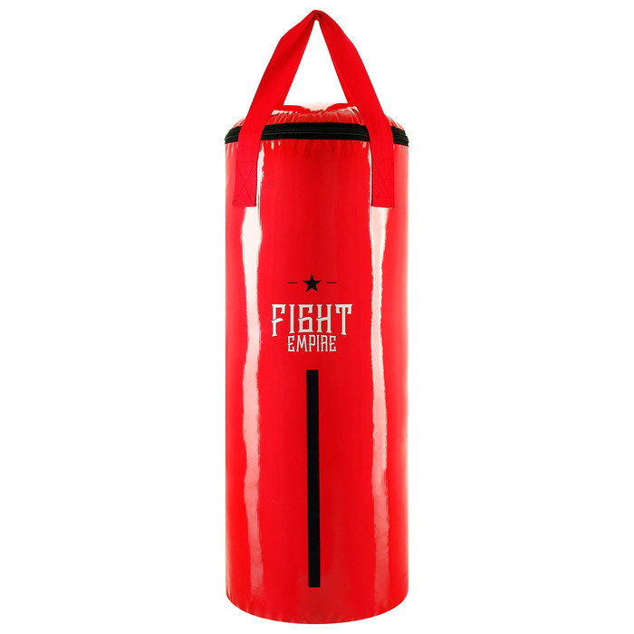 Мешок боксёрский FIGHT EMPIRE, на ленте ременной, красный, 80 см, d=31 см, 25 кг