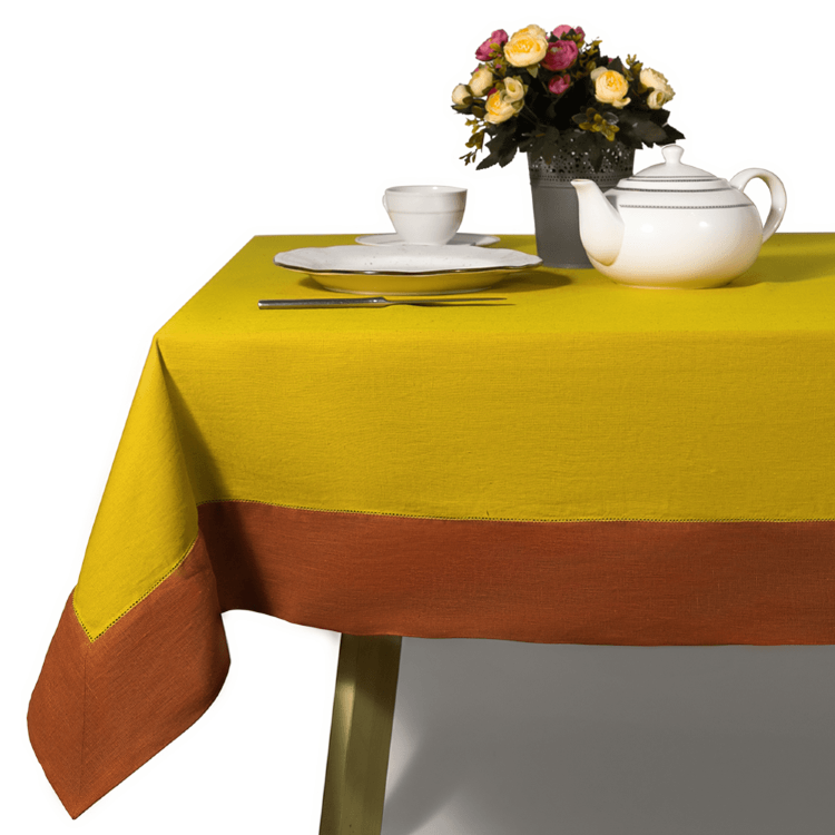 фото Скатерть столовая bellehome mustard line, 150х240