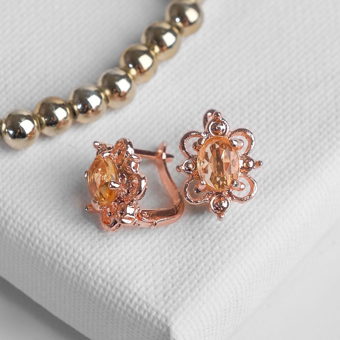 

Серьги из бижутерного сплава Queen Fair 4552496-1р, акрил, 4552496-1р