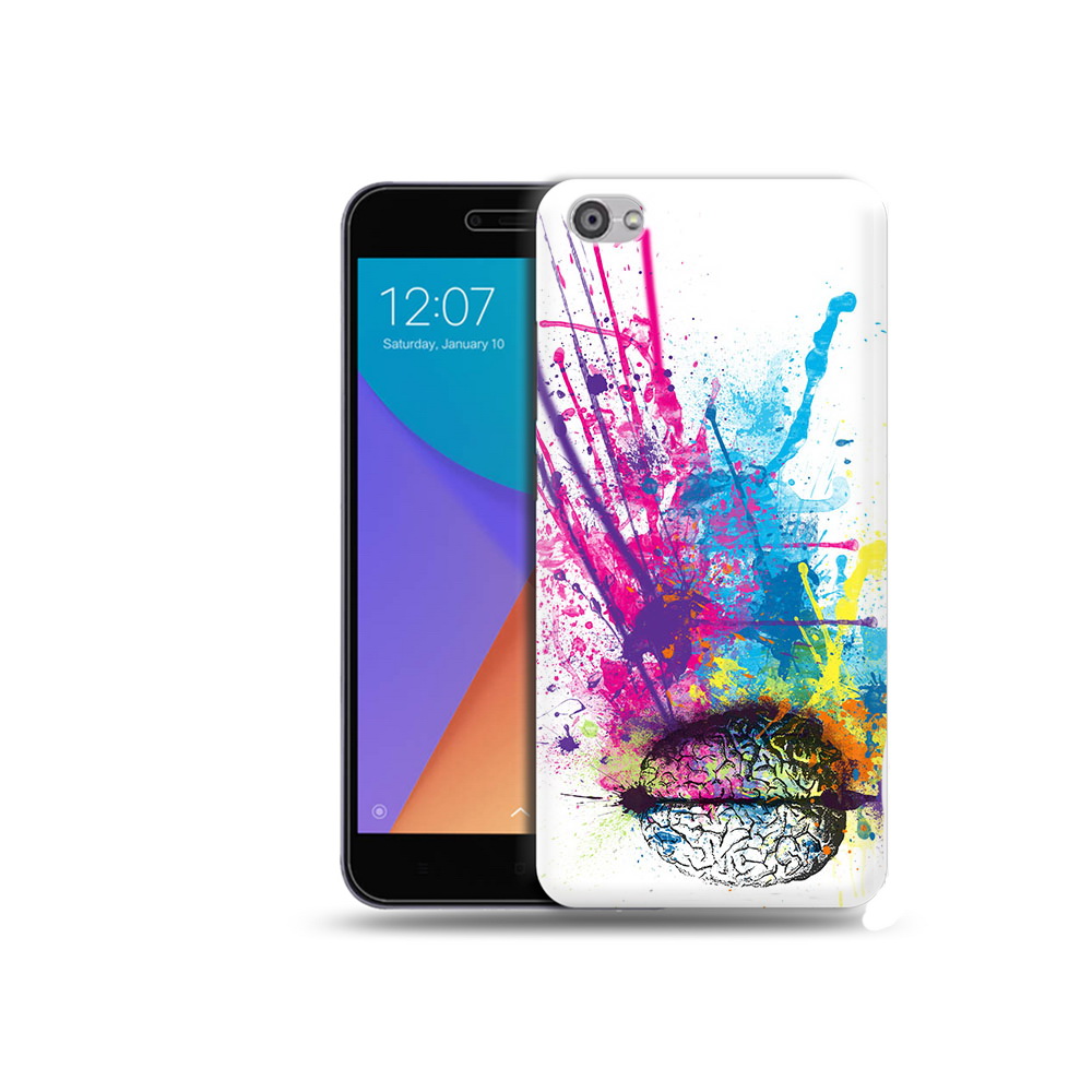 

Чехол MyPads Tocco для Xiaomi Redmi Note 5A яркий красочный мозг (PT75665.324.710), Прозрачный, Tocco