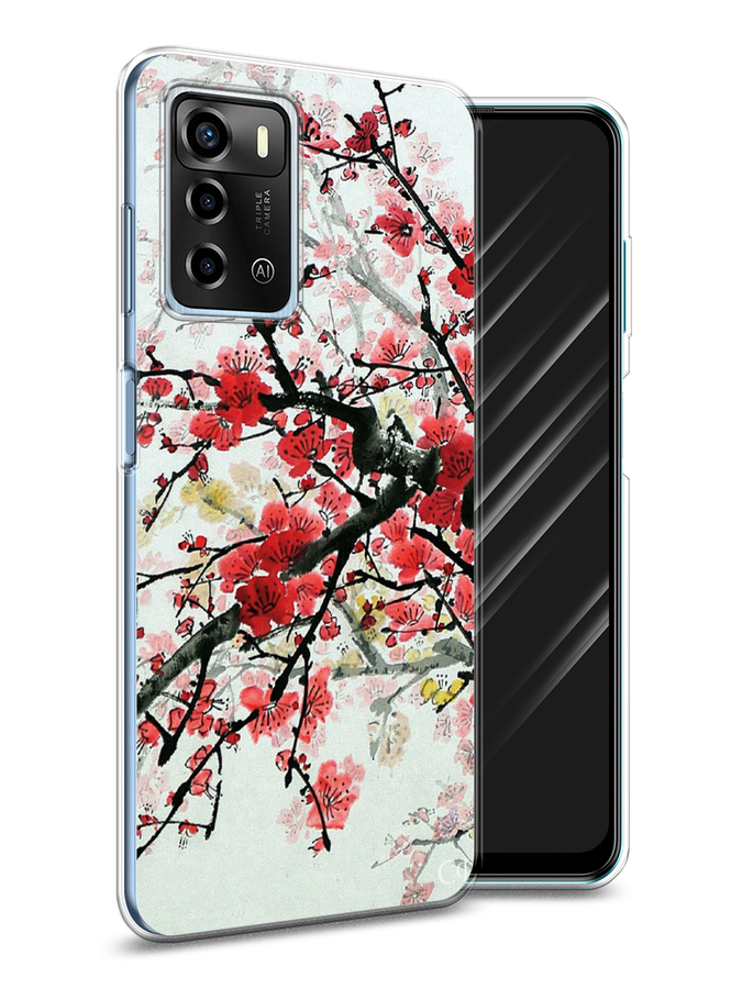 

Чехол Awog на ZTE Blade A72 / ЗТЕ Блэйд A72 "Сакура", Разноцветный, 135450-4
