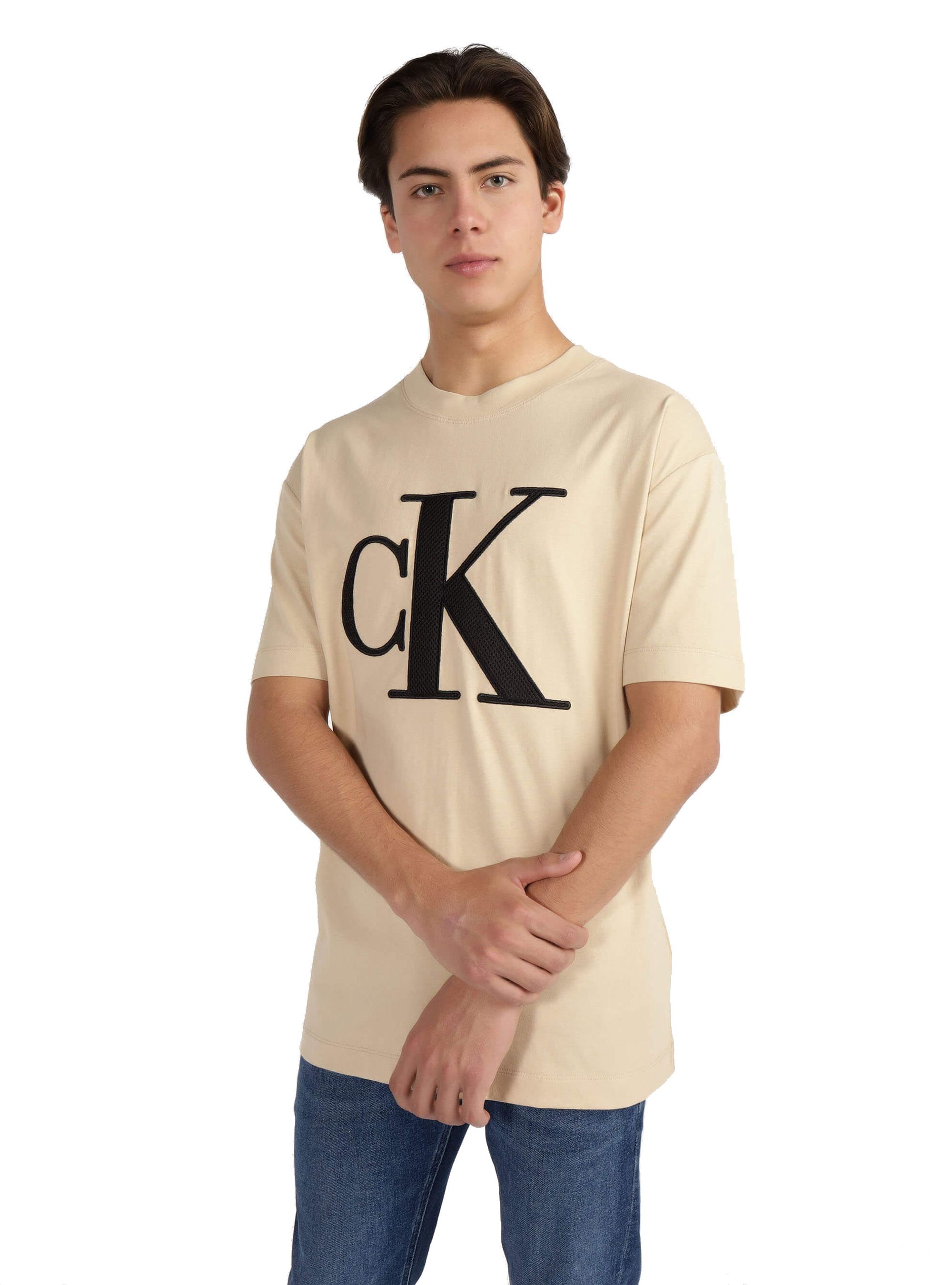 Футболка мужская Calvin Klein Jeans J30J325029 бежевая XXL 8024₽