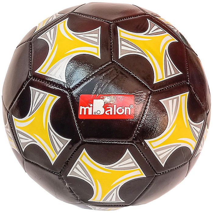 Мяч футбольный MIBALON 5, 3-слоя PVC 1. 6, 280 гр., коричневый,желтый