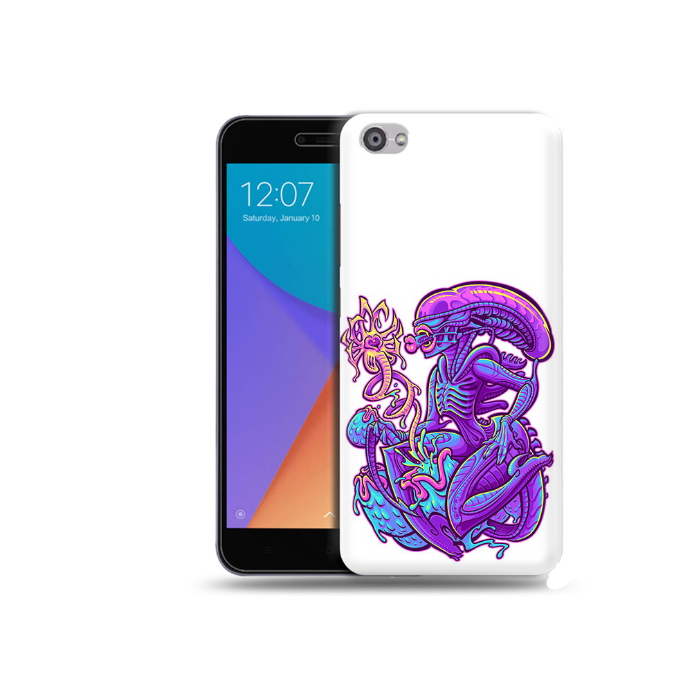 

Чехол MyPads Tocco для Xiaomi Redmi Note 5A чужой фиолетовый цвет (PT75665.324.693), Прозрачный, Tocco
