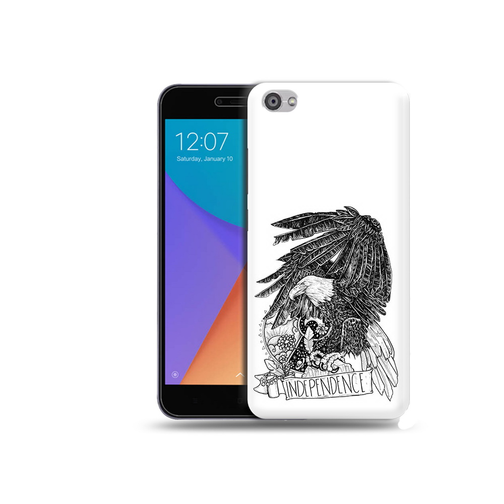 

Чехол MyPads Tocco для Xiaomi Redmi Note 5A черно белый сокол (PT75665.324.688), Прозрачный, Tocco