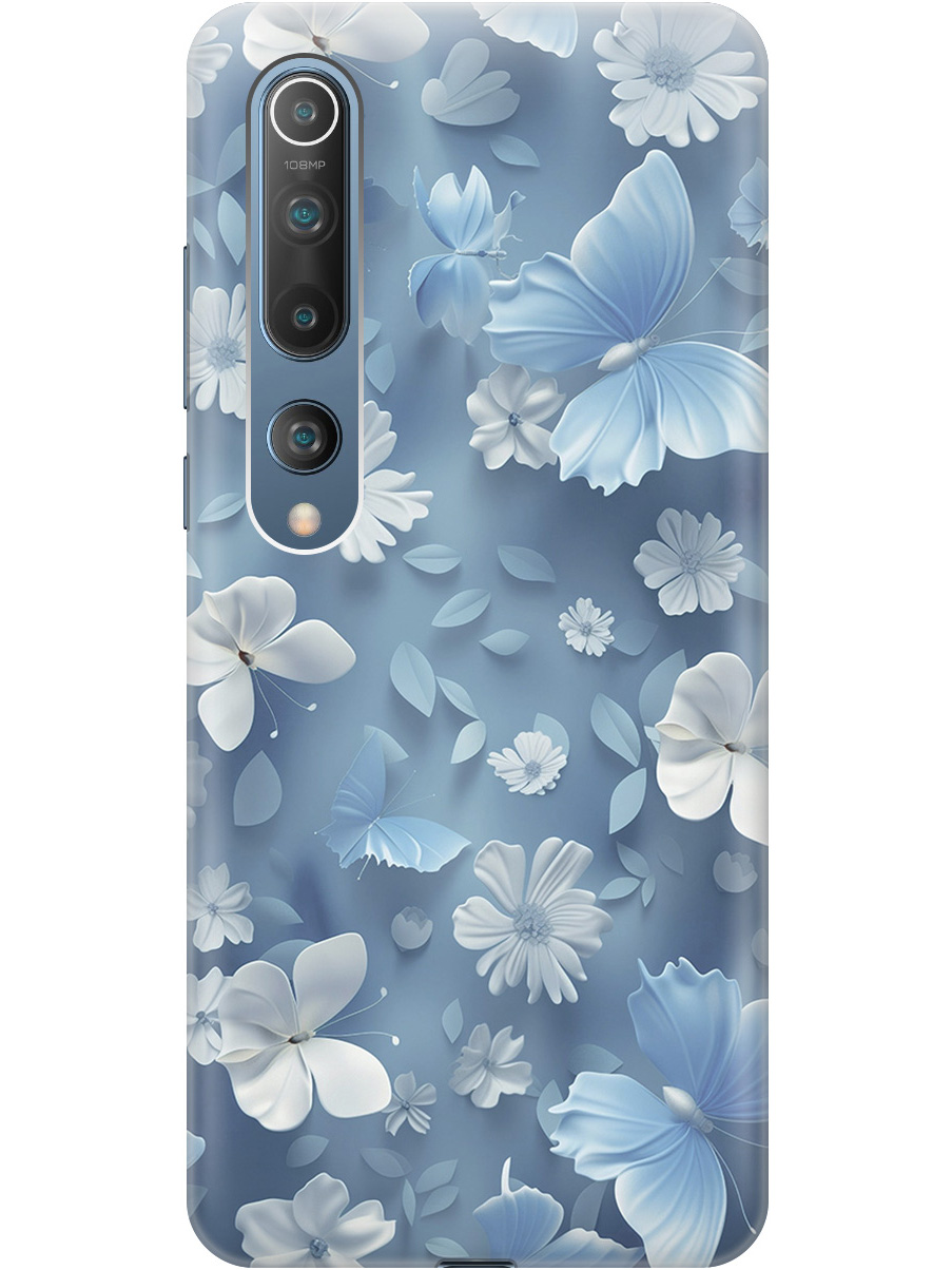 

Силиконовый чехол на Xiaomi Mi 10 с принтом "Голубые бабочки", Прозрачный;белый;голубой, 722821110