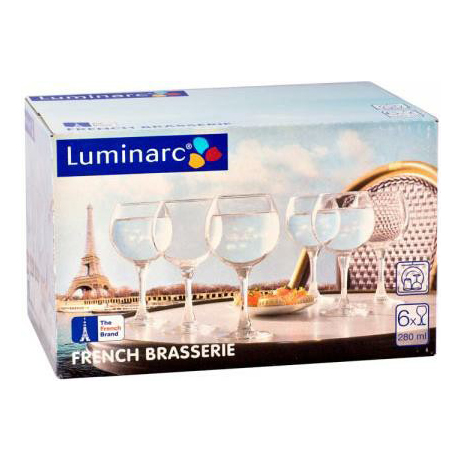 

Фужеры для вина Luminarc Diners French Французский ресторанчик 280 мл 6 шт, Прозрачный