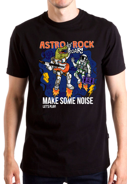 

Футболка унисекс NoBrand Astro Rock Dino черная L, Черный, Astro Rock Dino