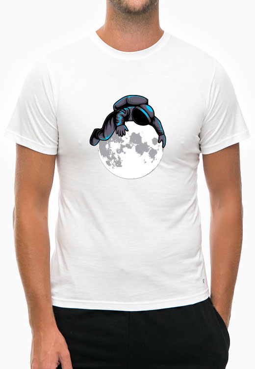 

Футболка унисекс NoBrand Astronaut Moon White белая M, Белый, Astronaut Moon White