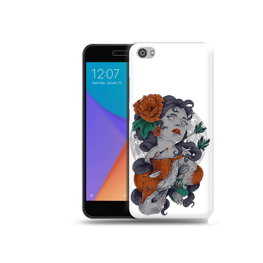 

Чехол MyPads Tocco для Xiaomi Redmi Note 5A темная девушка с лисой (PT75665.324.639), Прозрачный, Tocco