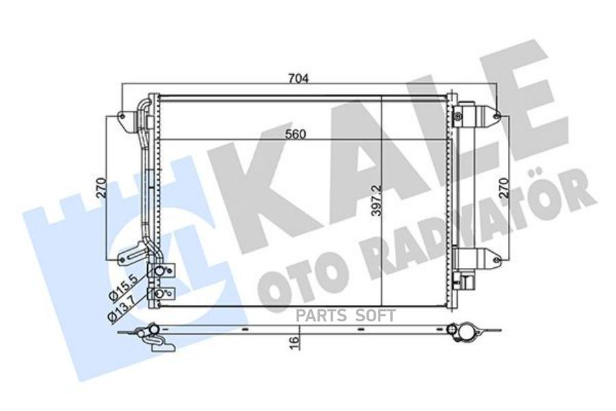 

Радиатор Кондиционера Volkswagen Beetle/ Jetta Iv KALE OTO RADYATOR 343285