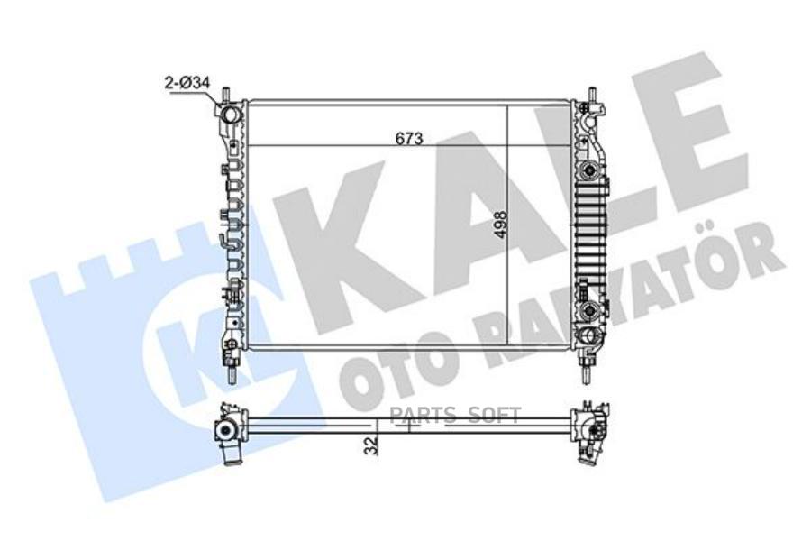 

Радиатор Двигателя Chevrolet Captiva- Opel Antara KALE OTO RADYATOR 354960