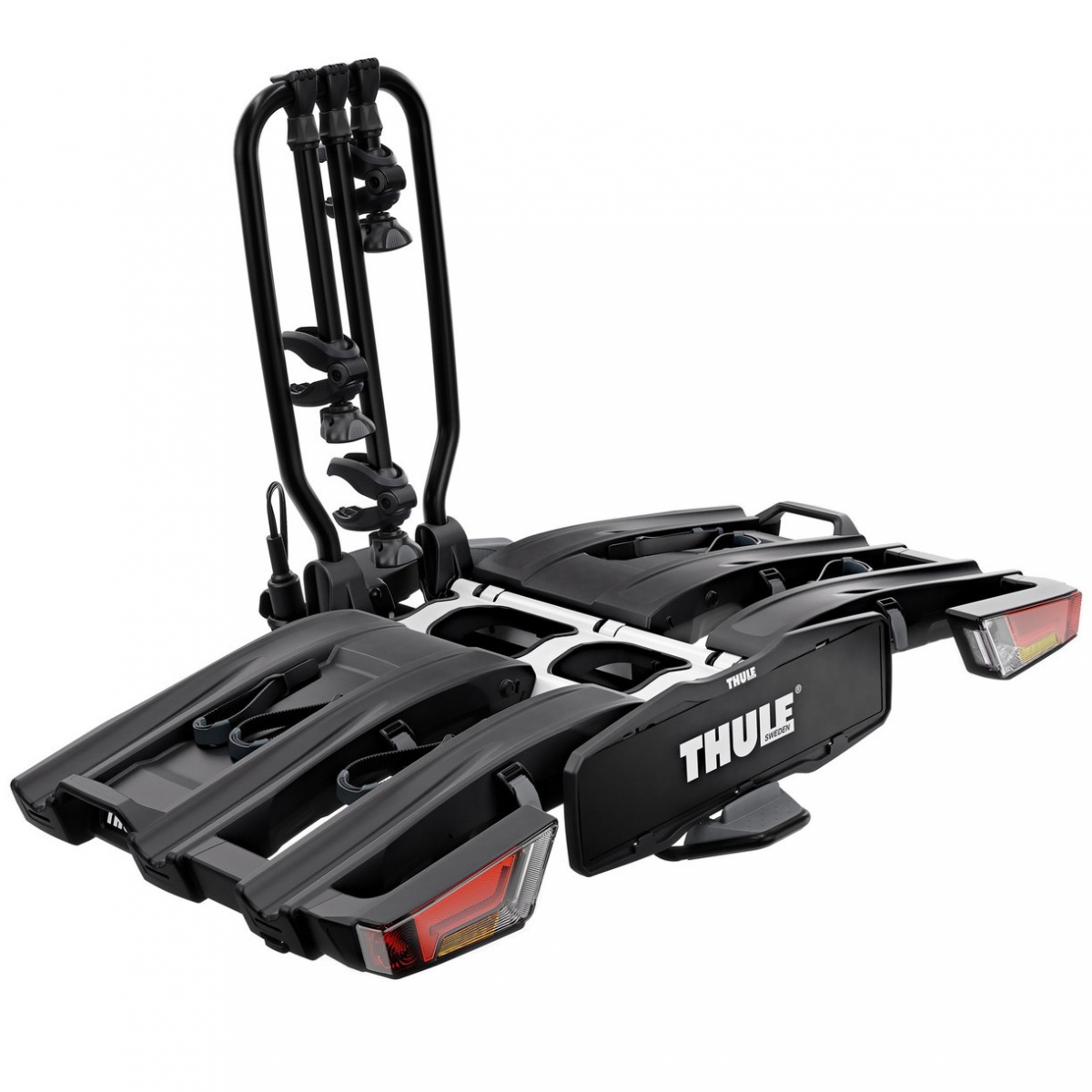 фото Платформа на фаркоп thule easy fold xt 934107 для 3-х велосипедов - черная