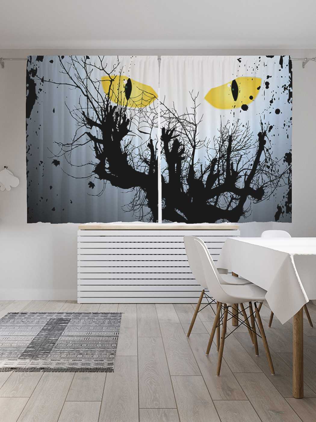 

Классические шторы JoyArty "Кошачьи глаза", серия Oxford DeLux, 2 полотна 145x180 см, Кошачьи глаза
