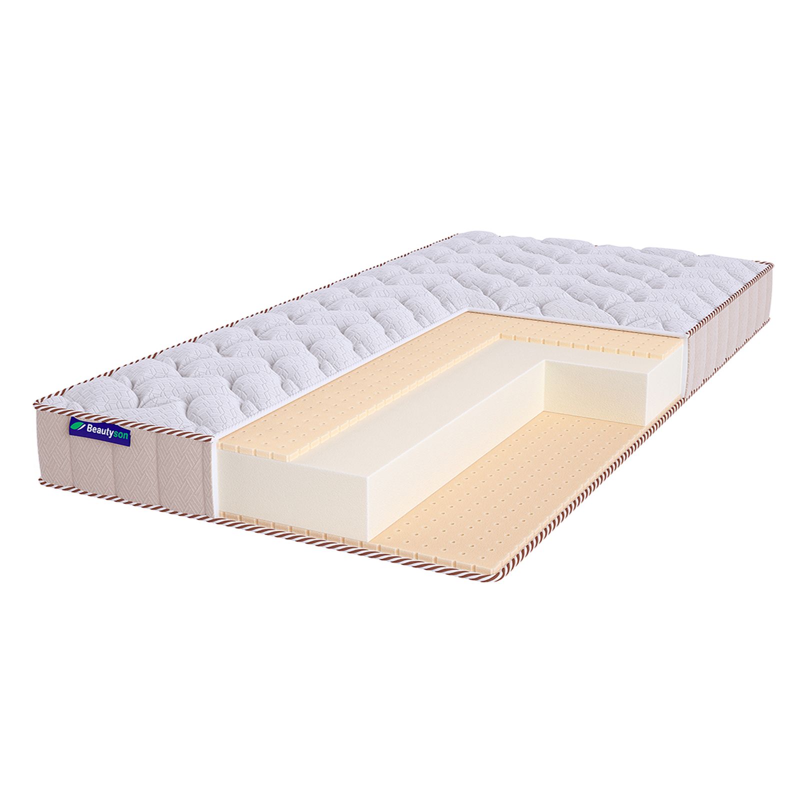 

Матрас Beautyson Roll Foam 10 Latex Double Lux, 95х186, 14 см, беспружинный, Белый, Roll Foam 10 Latex Double Lux