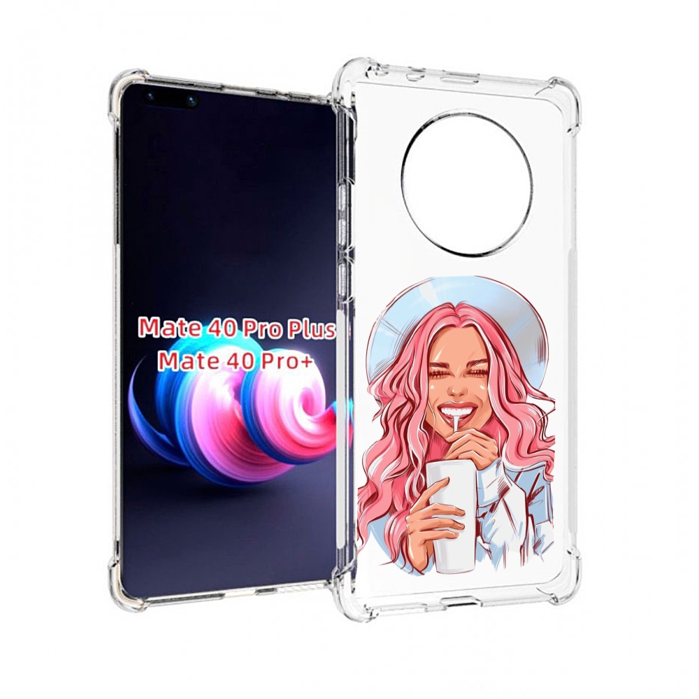 

Чехол MyPads веселая-девушка-модель женский для Huawei Mate 40 Pro+ Plus, Прозрачный, Tocco