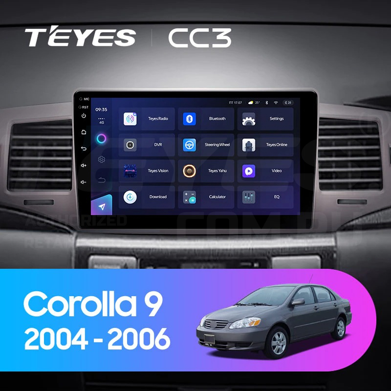 Штатная магнитола Teyes CC3 432 Toyota Corolla 9 E120 2004-2006 37200₽