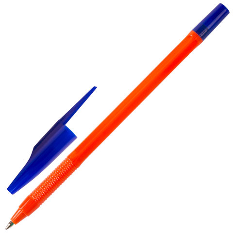 Ручка шариковая масляная Staff Basic OBP-679, синяя, корпус оранжевый, 142679, 50 шт