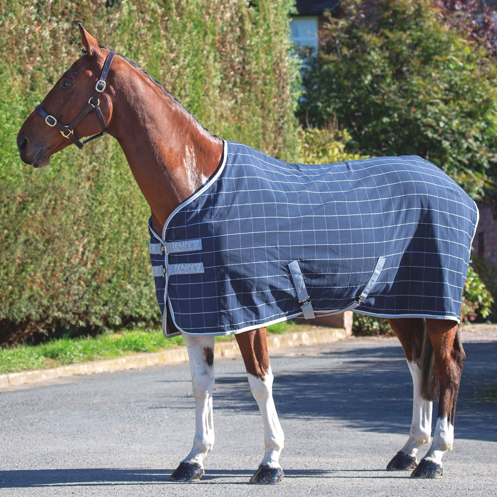 Попона флисовая для лошади SHIRES Original Newmarket голубой 135см