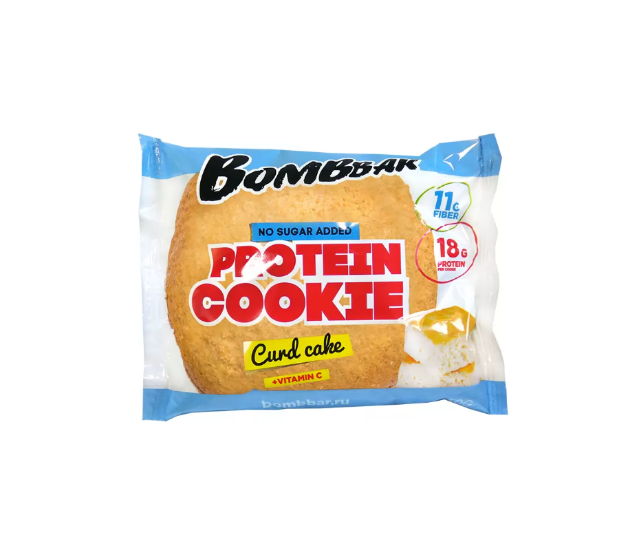 

Печенье протеиновое BOMBBAR Protein Cookie, вкус Творожный Кекс, 3 шт х 60 г