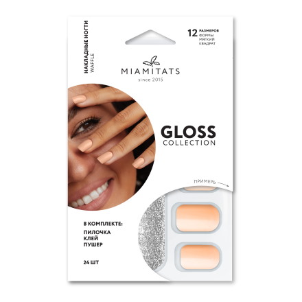 

Накладные ногти Miami Tattoos Waffle Gloss