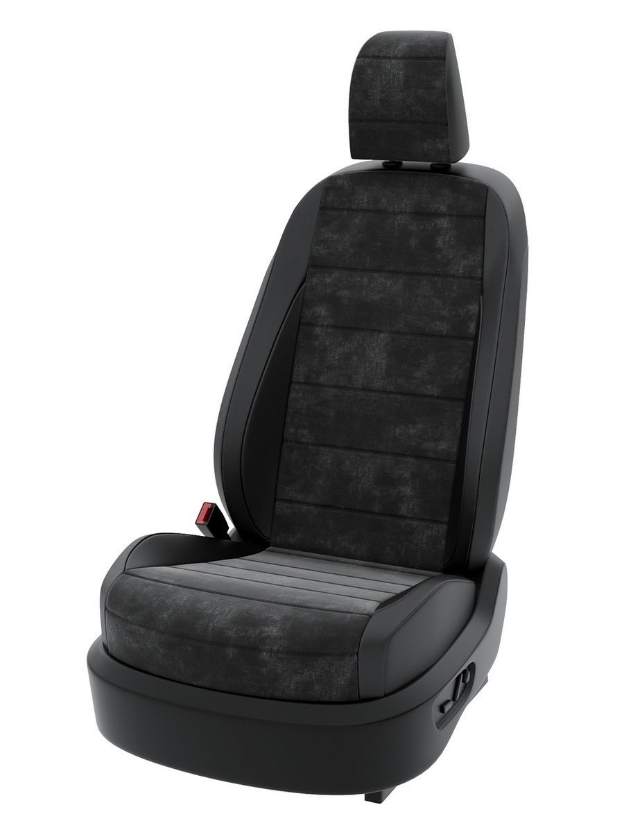 

Чехлы Центр Авточехлов на сидения Шкода Рапид Седан алькантара CNTRA999F-62, Черный, 694