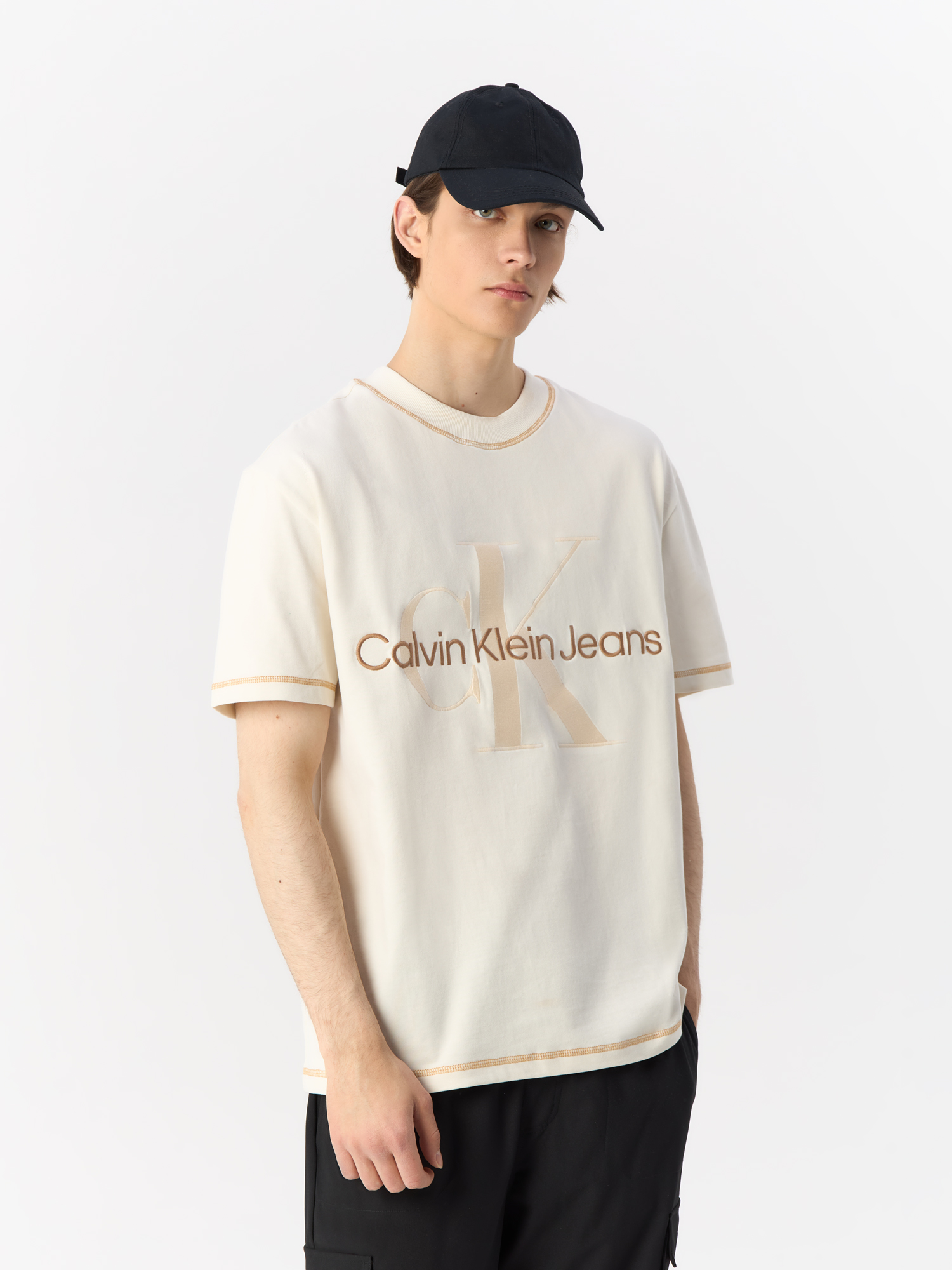 

Футболка мужская Calvin Klein Jeans J30J324673 белая XXL, Белый, J30J324673