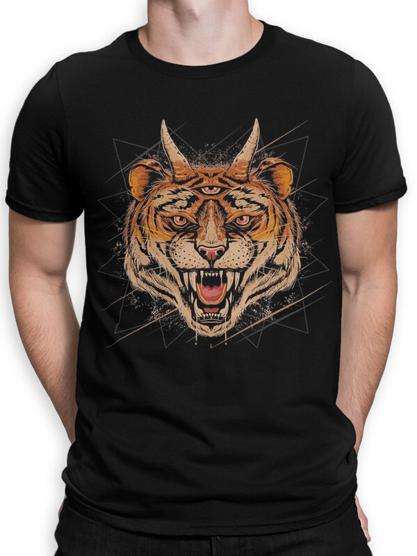 

Футболка мужская Dream Shirts Демонический тигр черная S, Демонический тигр