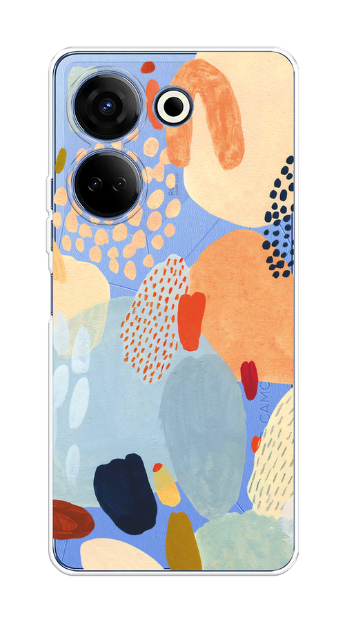 

Чехол на Tecno Camon 20/20 Pro 4G "Необычная абстракция", Бежевый;голубой, 304150-1