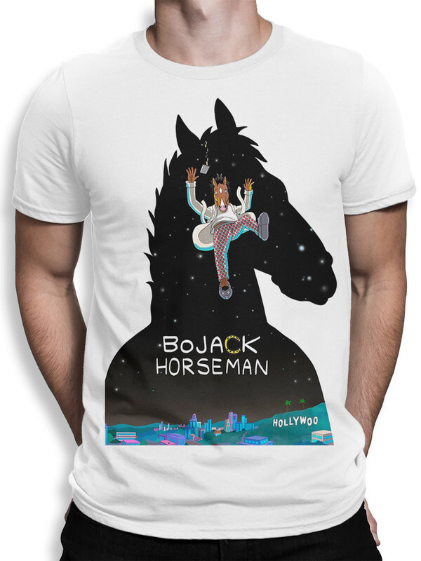 фото Футболка мужская design heroes конь боджек - bojack horseman белая xs